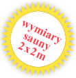 Wymiary sauny 2x2 m